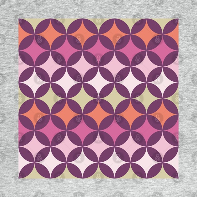 Geometric Pattern: Circle Nested: Orchid by Red Wolf